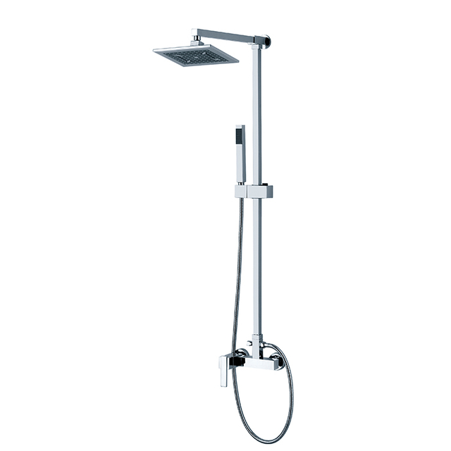 Bath Shower Faucet Economic Classic Chrome Single Lever Bath Rain Shower Faucet Set