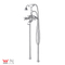 Brushed Nickel Deckmounted Tub Mixer Deck Mount Bathtub Faucets Waterfall Faucet Shower System Massage With