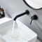 Wall Basin Bath Tap Brass Bathtub Sink Wash Hand Faucet Bathbasin Tap Black Zwart Kraan