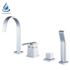 Triple cross handle hot and cold water villa bathtub faucet