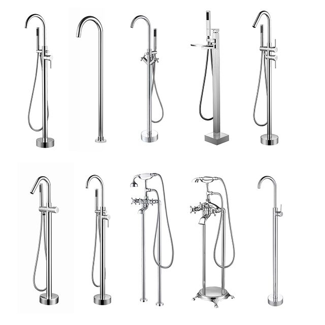 Bathroom Bath tub hot and cold shower mixer black freestanding brass bathtub faucet