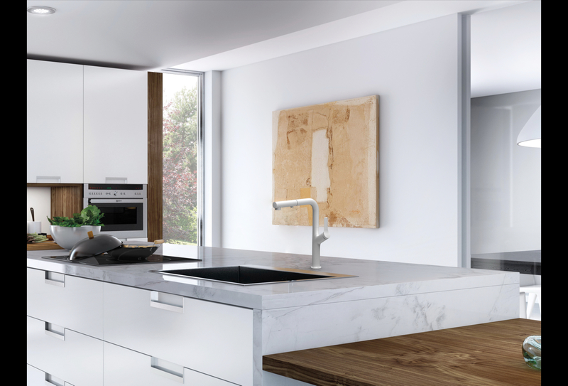 Elegant White Stainless Steel 304 Pull Out Kitchen Sink Tap White Kitchen Faucet