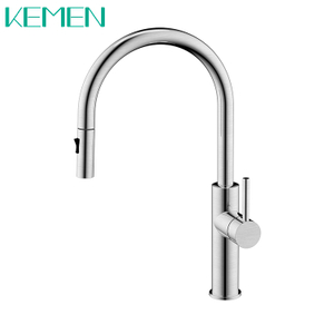 Hot Selling High Quality Kitchen Faucet Single Handle Mixer Tap 304 Stainless Steel Pull Down Kitchen Faucets