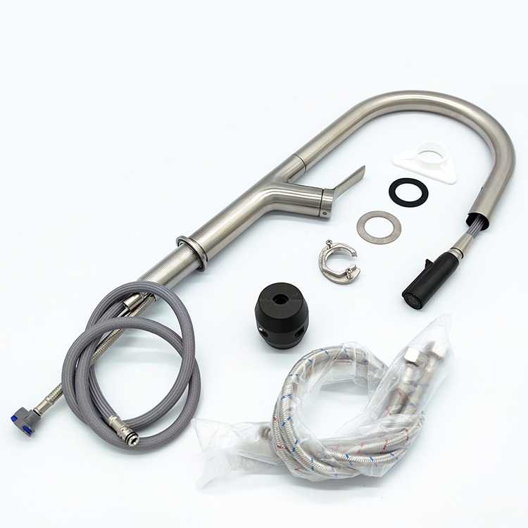 Easy Installation Kitchen Sink Faucet 304 Stainless Steel Kitchen Faucet with Pull Down Sprayer