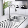 Hot Sale Deck Mounted Faucet Stainless Steel Single Handle Pull Down Mixer Taps Brushed Finishing Kitchen Faucet