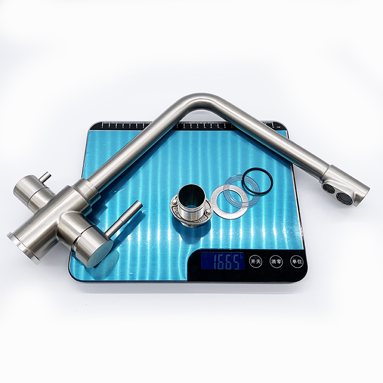 SS304 Dual Handle Direct Drinking Water Hot Cold Kitchen Faucet 3 Way Water Purifier Faucet Water Filter Mixer Tap