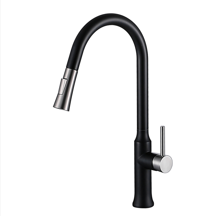 China High Quality Kitchen Faucet Pull Down Tap 304 Stainless Steel Kitchen Taps Hot Cold Water Mixer Faucets