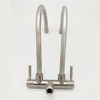 Double Tap 1 in 2 Out Any Degree Rotation Single Cold Water Sink Tap Wall Kitchen Faucet