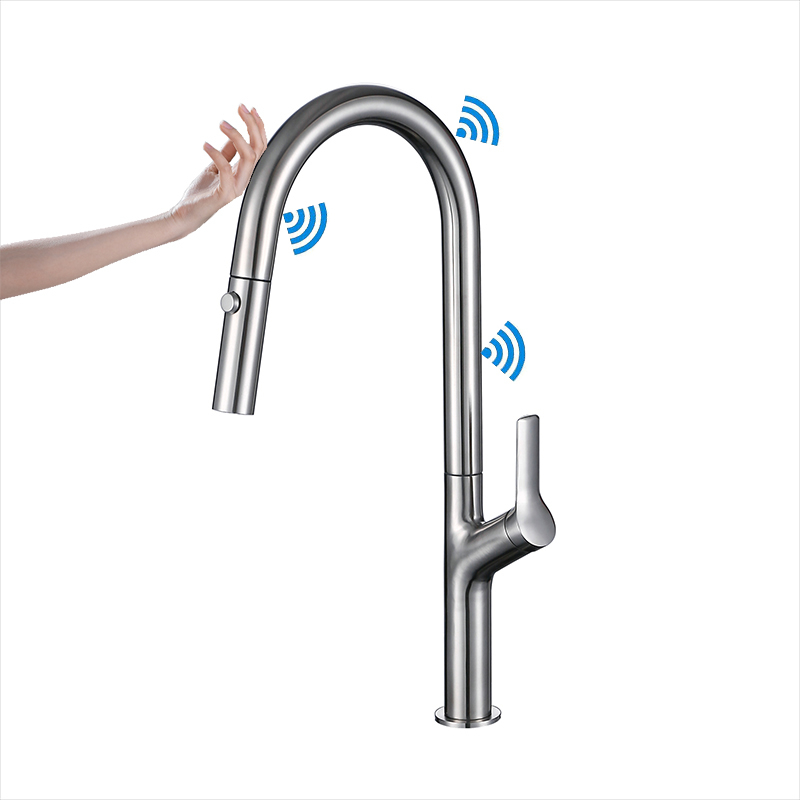 Customized 304 Stainless Steel Smart Sensor Touch Sensor Kitchen Mixer Faucet