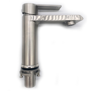 SUS 304 Faucet Stainless Steel Bathroom Brushed Basin Faucet Single Handle Hot And Cold Water Taps