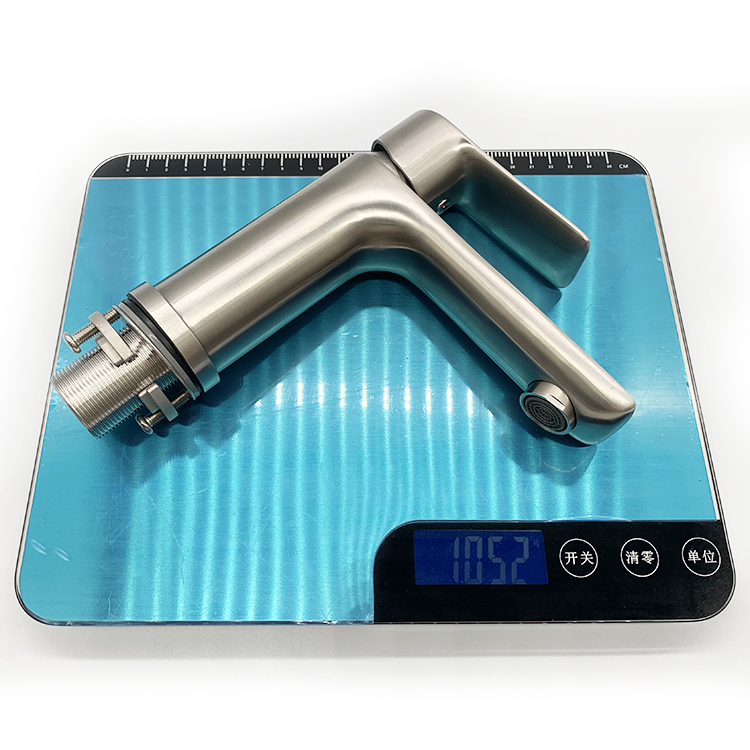 Top Selling Hot Cold Single Handle Water Bathroom Basin Sink Faucet 304 Stainless Steel Brushed Basin Faucet Mixer