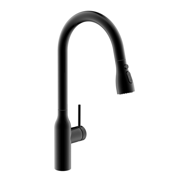 304 Stainless Steel Hot And Cold Water Flexible Hose For Kitchen Faucet With Pull-Down Kitchen Faucet Black