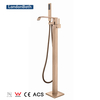 Modern Floor standing Waterfall Bathtub sets Chrome Floor Mount Brass Single Handle Bathroom Brushed bathtub Faucets