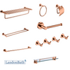 Brushed Gold Bathroom Accessories Set Paper Holder Towel Rail 70Series