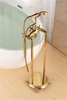New Design Hot Selling French Gold Deck-Mount Roman Bathtub Faucet