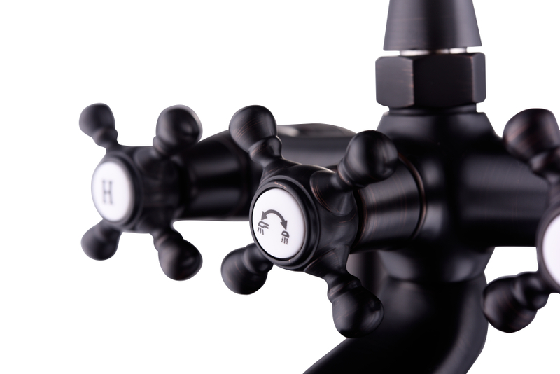 New Design Matte Black High Quality Deck-Mount Roman Bathtub Faucet