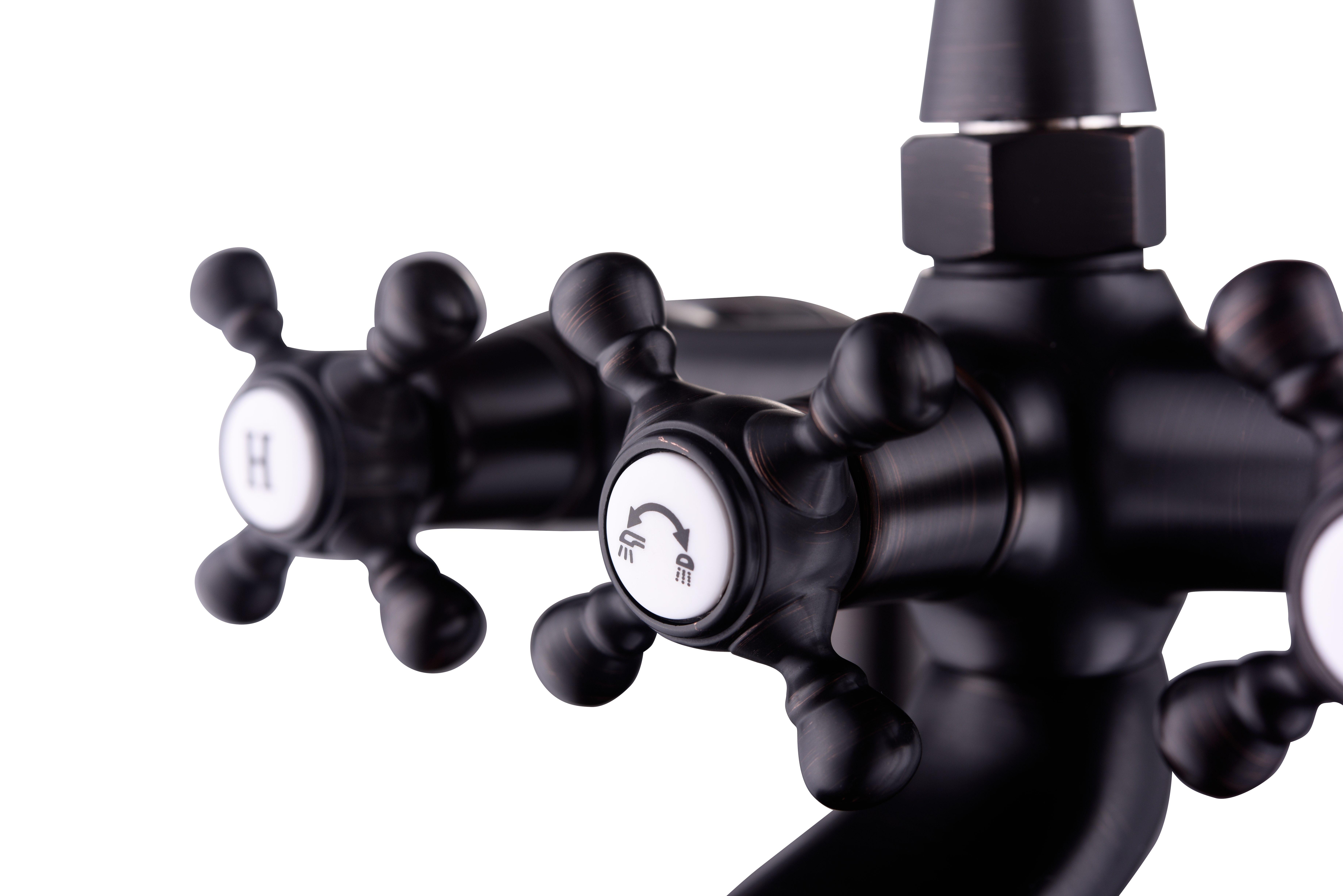 New Design Matte Black High Quality Deck-Mount Roman Bathtub Faucet