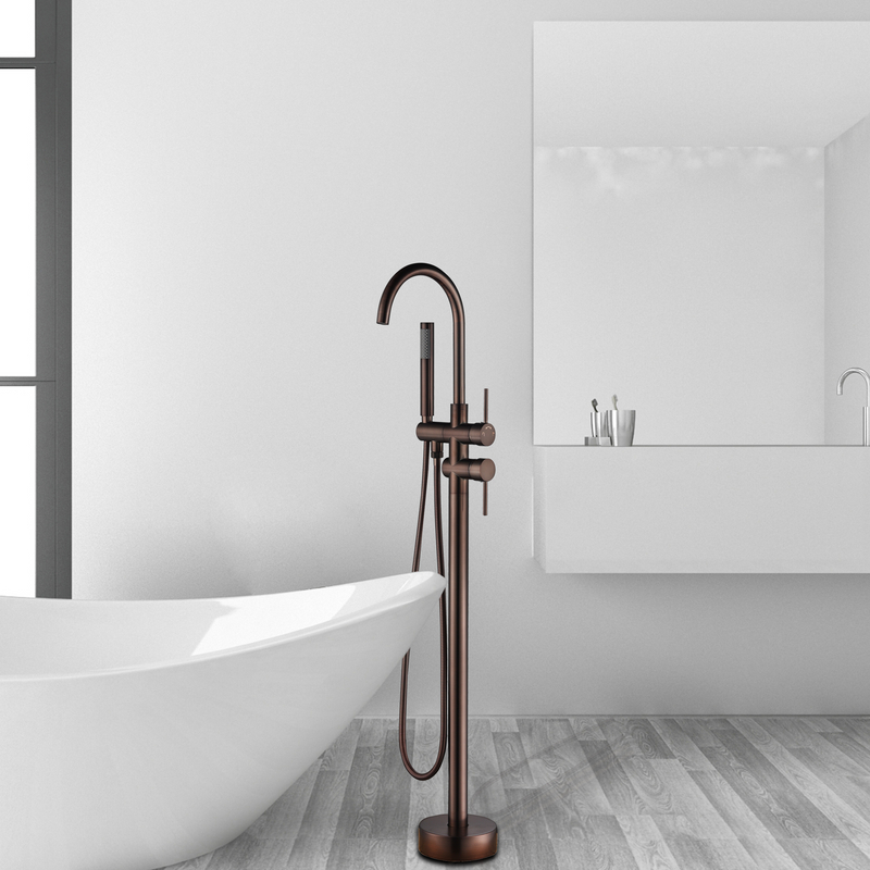 Hot Selling Traditional Style Floor-Mount Bathtub Faucet Thermostatic Bathroom Faucet