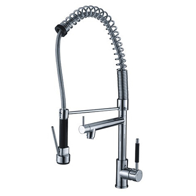 Pull down kitchen faucet