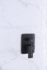 Modern Wall Mounted Bathroom Brass Matt Black Concealed Hidden Rainfall Shower Faucet Zwarte Waterval Badkraan Doucheset