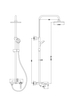 Luxury Chrome Brass Round Shower Set Rain Faucet Mixer Head Wall Mount Bathroom Fixtures