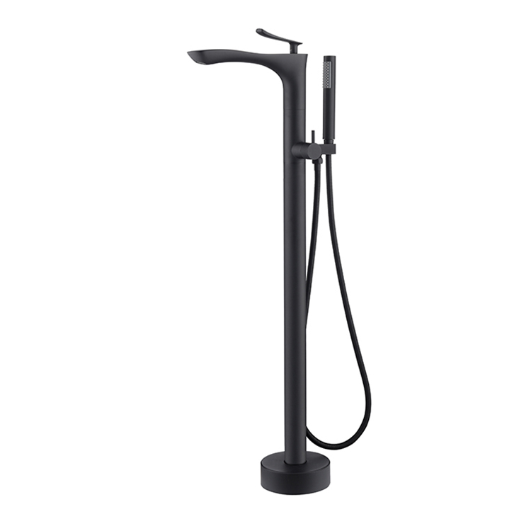 Unique Design WATERMARK Matt Black Freestanding Faucet Floor Tap For Free Standing Bath