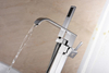 Floor Mount Bathroom Shower Mixer Faucet Wholesale Bathrooms Square Floor Mounted Tub 59# Brass Filler