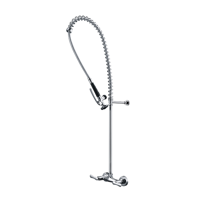 Wall Mounted Kitchen Sink Faucets Commercial Style Pre Rinse In Chrome Single Handle Pull Down Kitchen Faucet