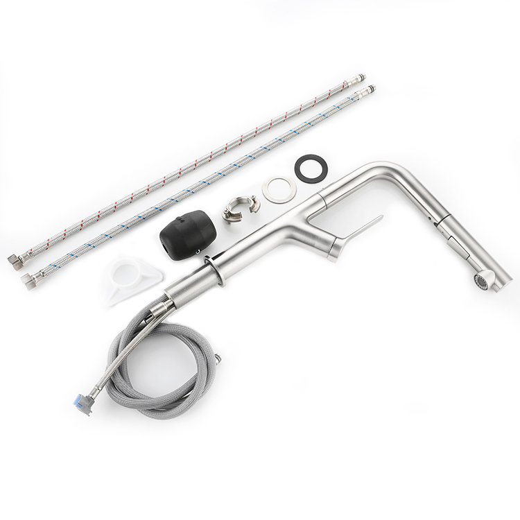 China Hot Sale High Quality Single Lever Pull Out Sprayer Kitchen Taps SUS 304 Sink Faucet Kitchen Faucet