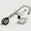 China Kitchen Faucet Pull Down 304 Stainless Steel Long Neck Kitchen Faucet Brushed Finish
