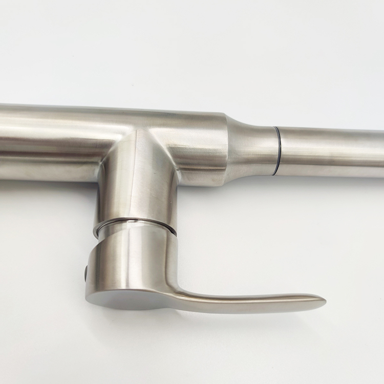 Single Handle Brushed Kitchen Faucet Pull Down Sprayer Stainless Steel 304 Kitchen Mixer Tap