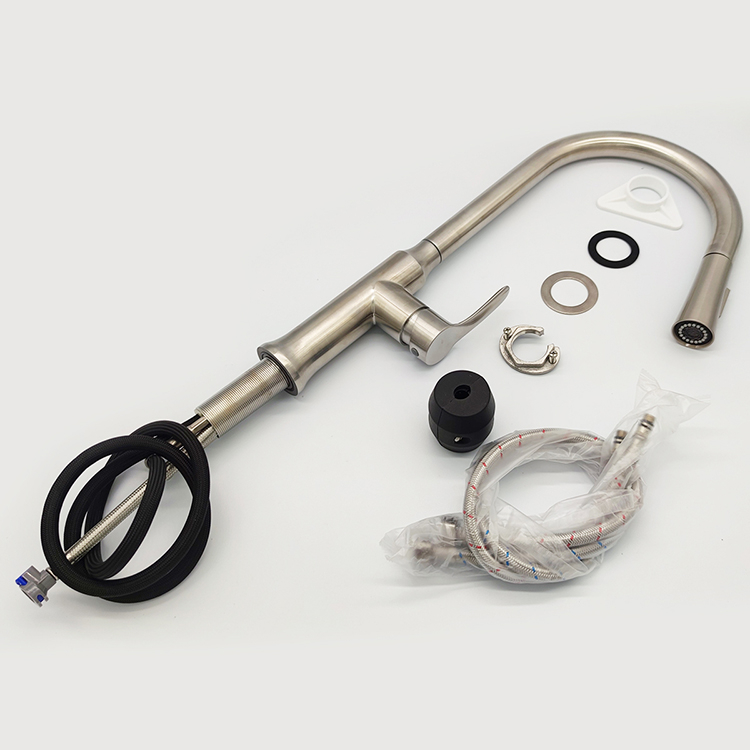 High Quality Mixer Tap Easy Retract Flexible Hose for Kitchen Faucet Dual Function Sprayer Pull Down Kitchen Sink Faucet