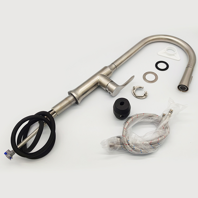 High Quality Mixer Tap Easy Retract Flexible Hose for Kitchen Faucet Dual Function Sprayer Pull Down Kitchen Sink Faucet