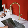 Brushed Gold New Design Stainless Steel Faucet Pull Down Water Tap Single Hole Kitchen Faucet Tap