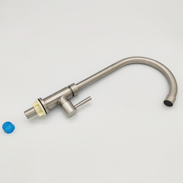 Hot Sell Contemporary 304 Stainless Steel Single Cold Water Tap Kitchen Faucet Taps