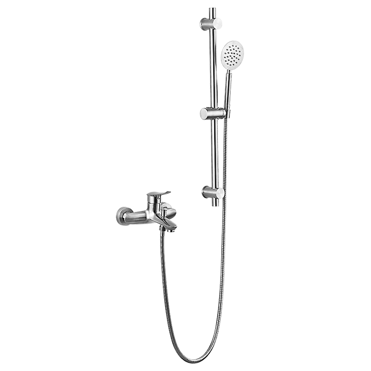 China Hot Sale High Quality SUS 304 Bathtub Tap Wall Mounted Single Handle Bath-shower Mixer Whole Set
