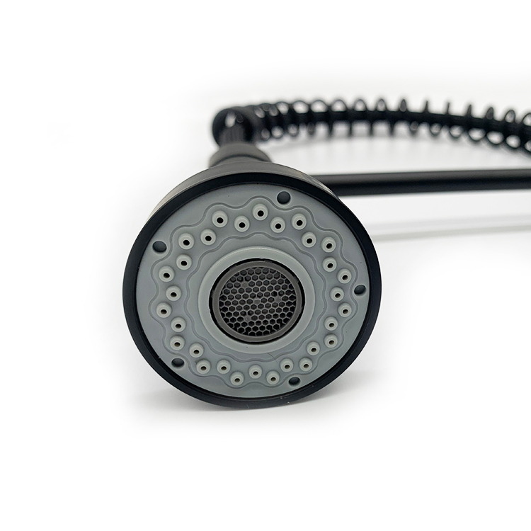 New Product Matte Black Kitchen Faucets Single Handle Pull Down Sprayer Spring Kitchen Sink Faucet