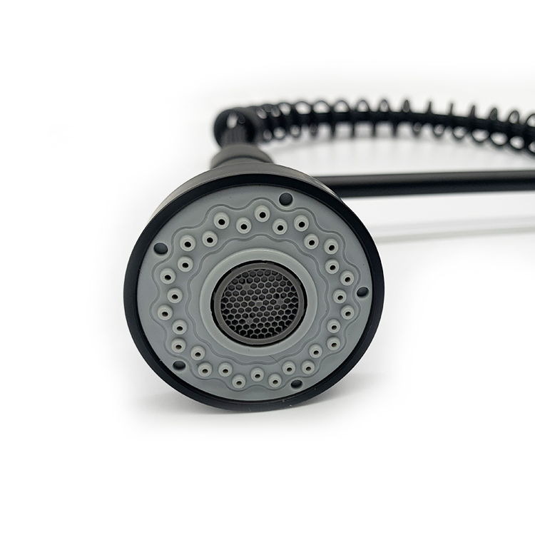 New Product Matte Black Kitchen Faucets Single Handle Pull Down Sprayer Spring Kitchen Sink Faucet