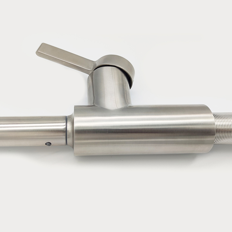 New Product Deck Mounted Pull Down Kitchen Faucet With Sprayer Stainless Steel Kitchen Sink Faucet