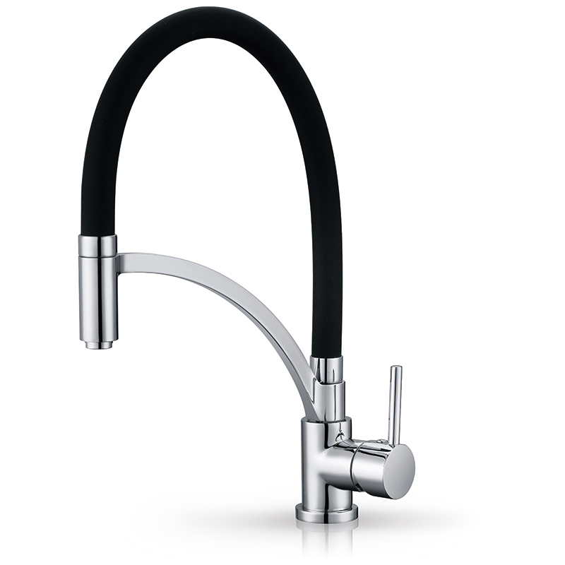 Single Handle Pull Down Kitchen Faucet with Flexible Hose 1301002