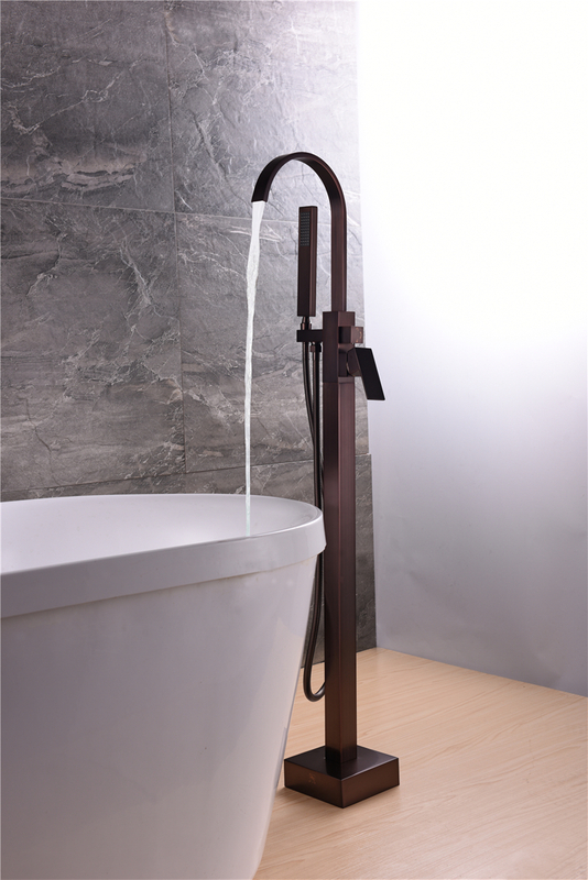 Square ORB Color Floorstanding Bath Filler Faucet Mixer DF-02018