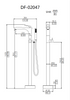 Unique Design WATERMARK Matt Black Freestanding Faucet Floor Tap For Free Standing Bath
