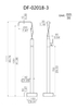 Polished Chrome Elegant Design Freestanding Bath Filler Mixer DF-02018-3
