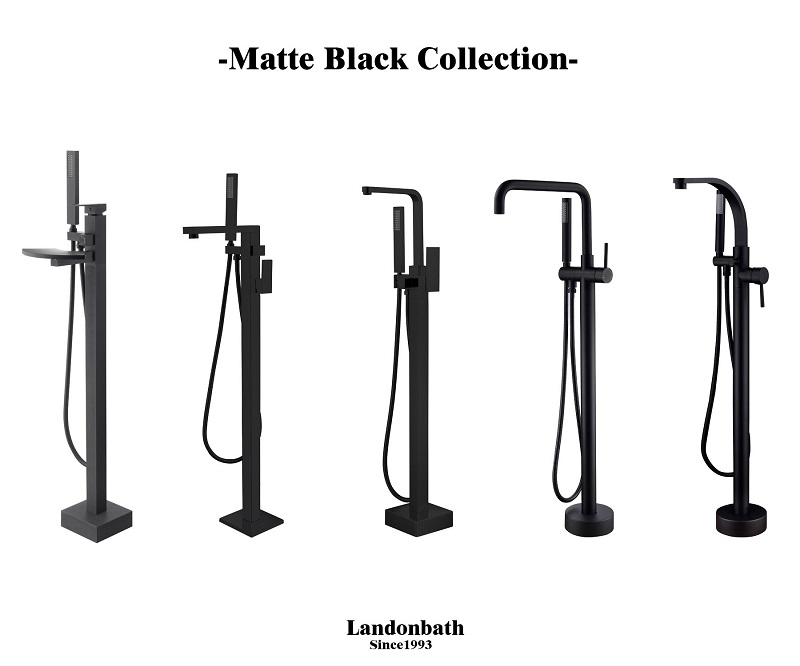 Matte black Freestanding bathtub faucet