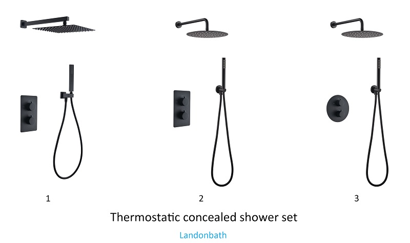 Thermostatic shower set