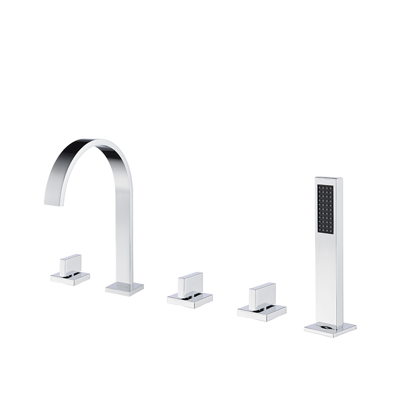 Deck mounted bathtub faucet