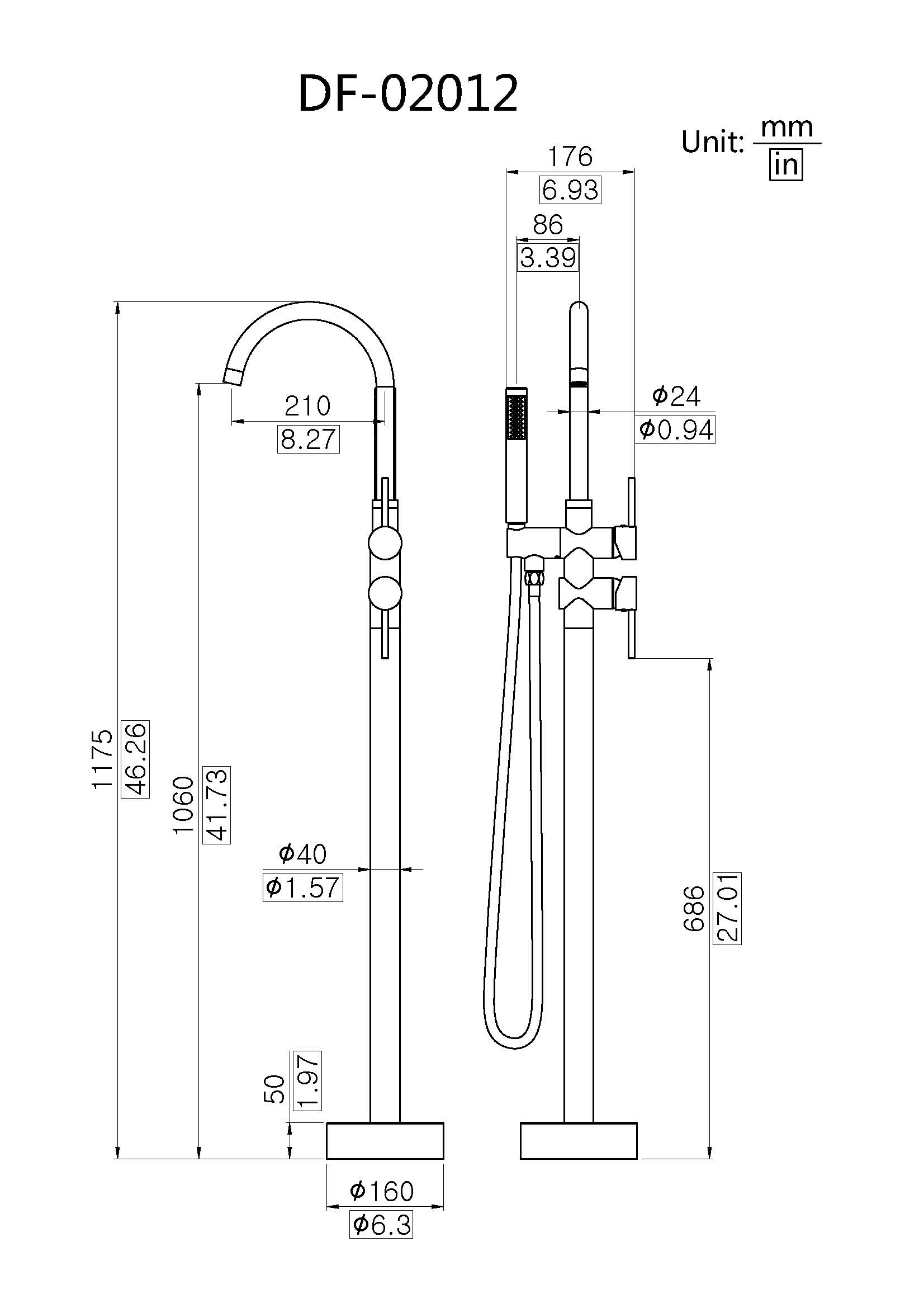 Freestanding Bathtub Faucet