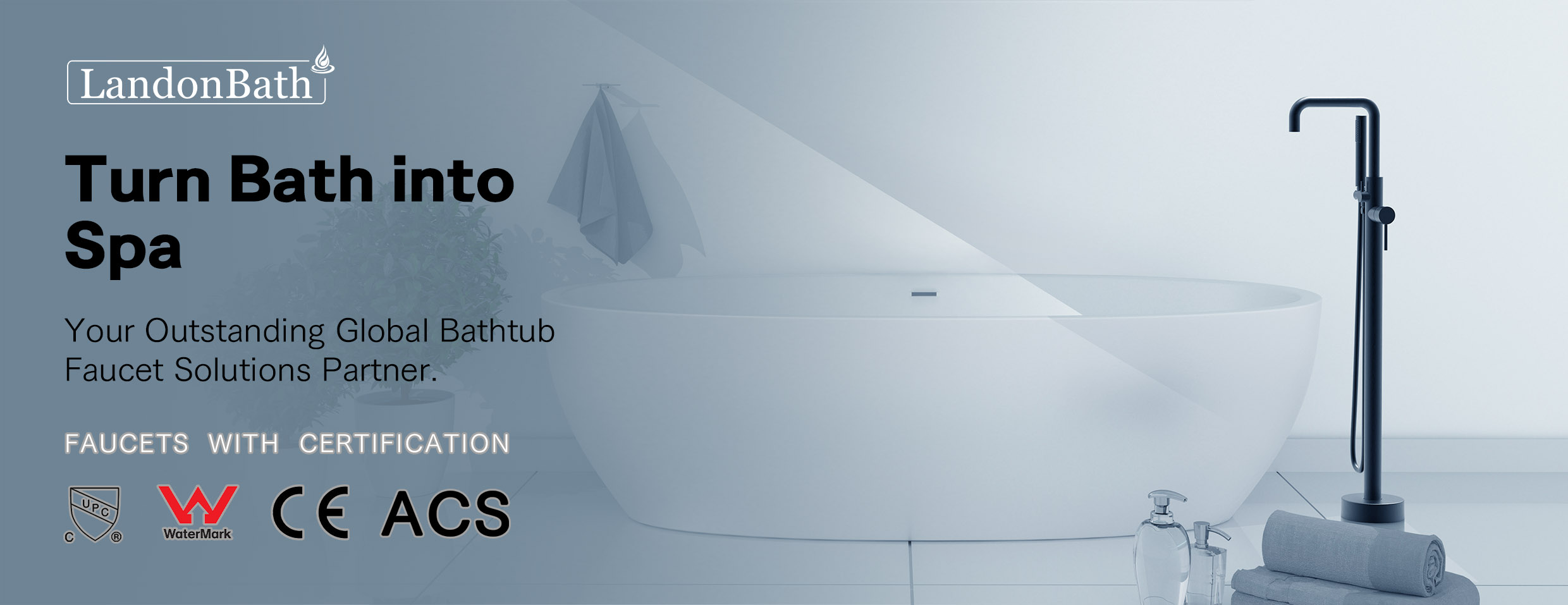 Square design bathtub faucet