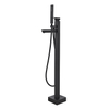 Luxury Matte Black Floor Mounted Bath Faucets Free Standing Tub Faucet With Rough-in Valve for America