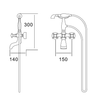 China Manufactory Wall Mounted Shower Faucet Mixer Set Wall Faucet For Free Standing Tubs